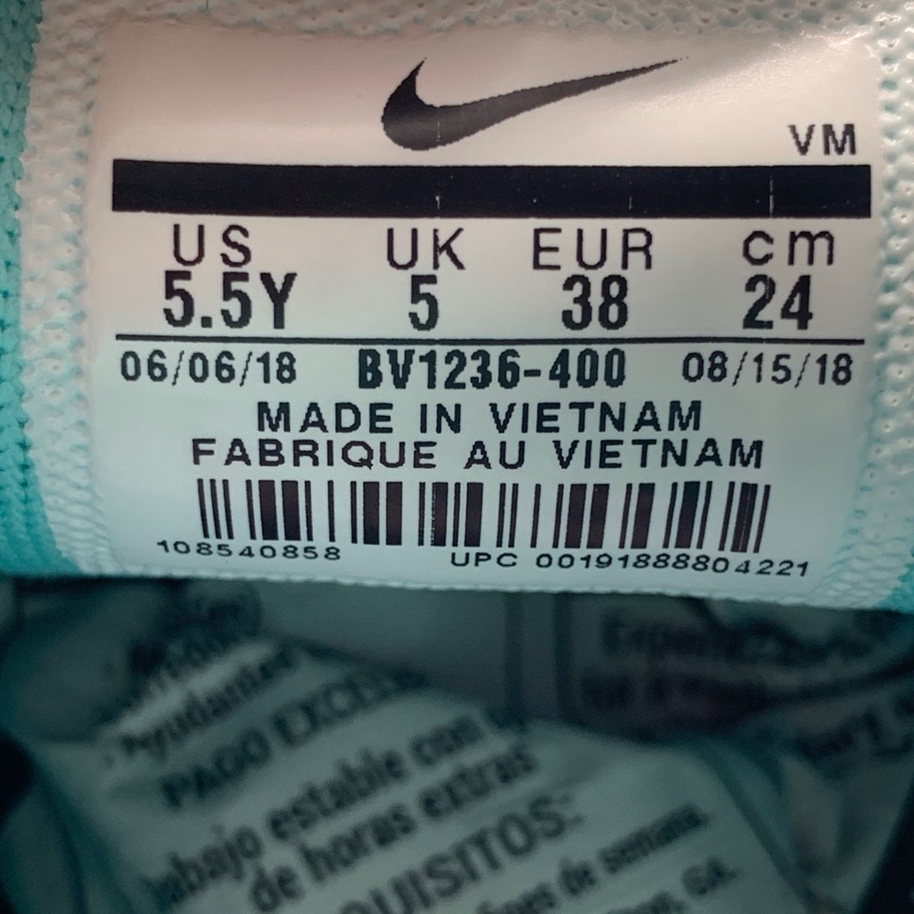 Nike Air Max 270 GS Purple‎ Teal Running Shoes BV1236-400 Youth 5.5Y Women’s 7 - Picture 9 of 10